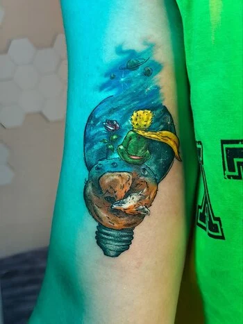 авторская тату Маленький принц в Ярославле